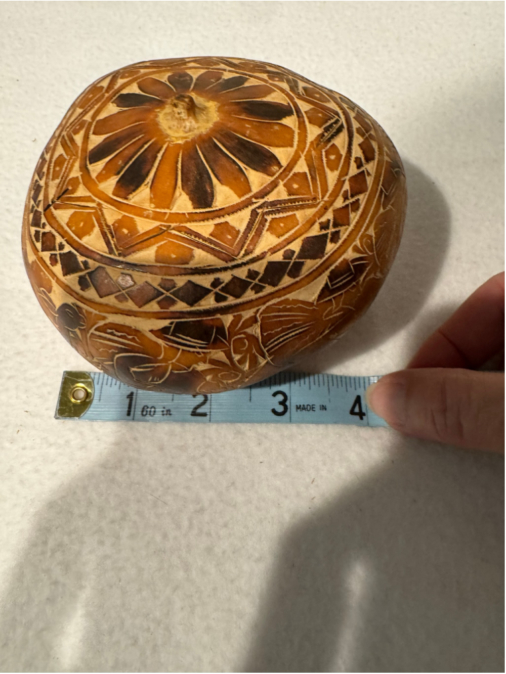 Unbranded Decorative Carved Animal & Floral Gourd Bowl One

Brown Tan From Peru - Picture 8 of 10